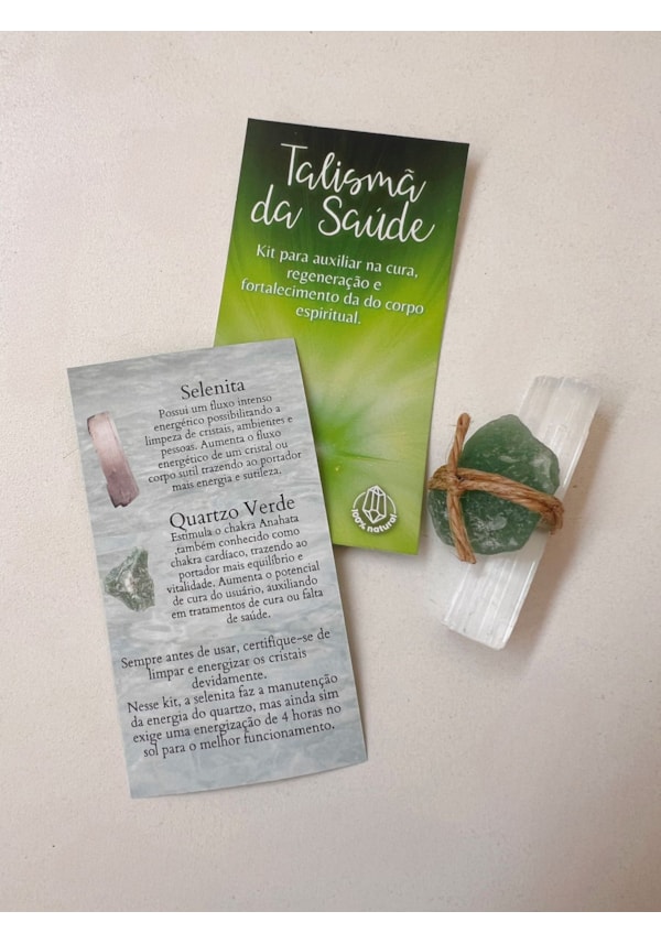 Quartzo Verde e Selenita - Saúde e Harmonia