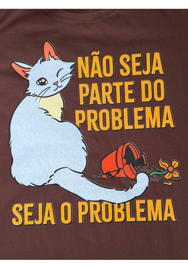 Regata Gato Parte do Problema - Marrom