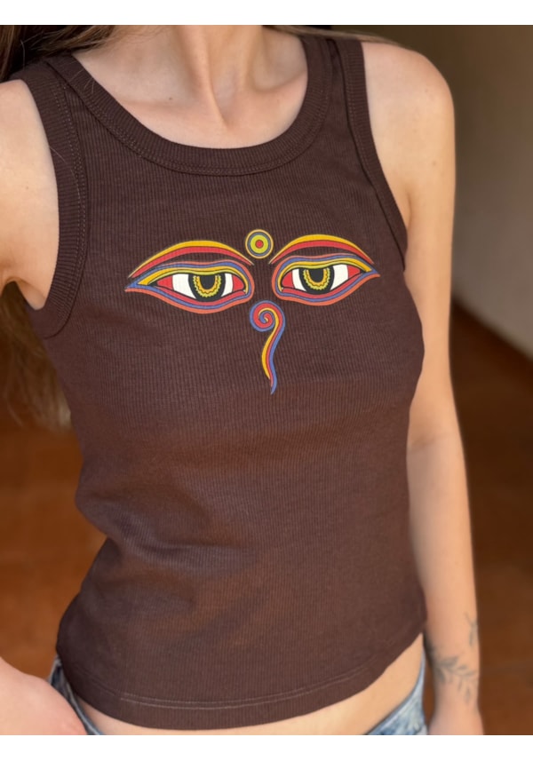Regata Olhos - Marrom