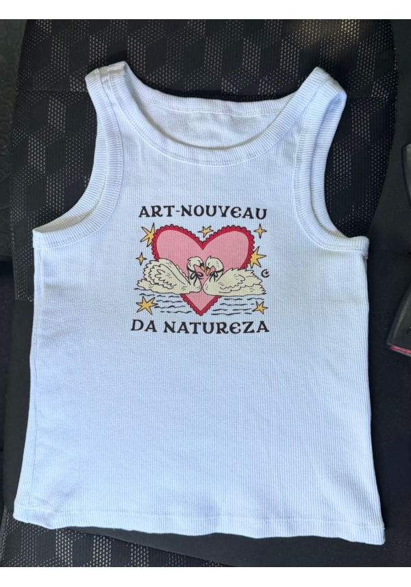 Regata Patos art-nouveau da natureza - Branca