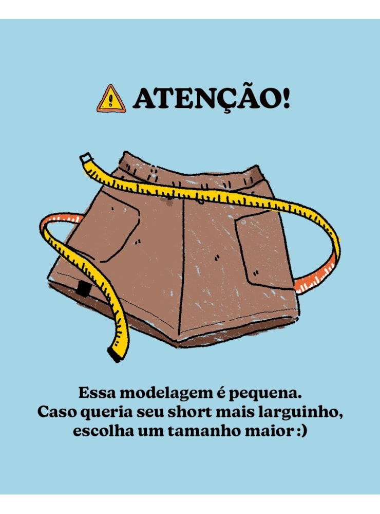 Short Moletom Cogumelos Fest - Capuccino — imagem 4