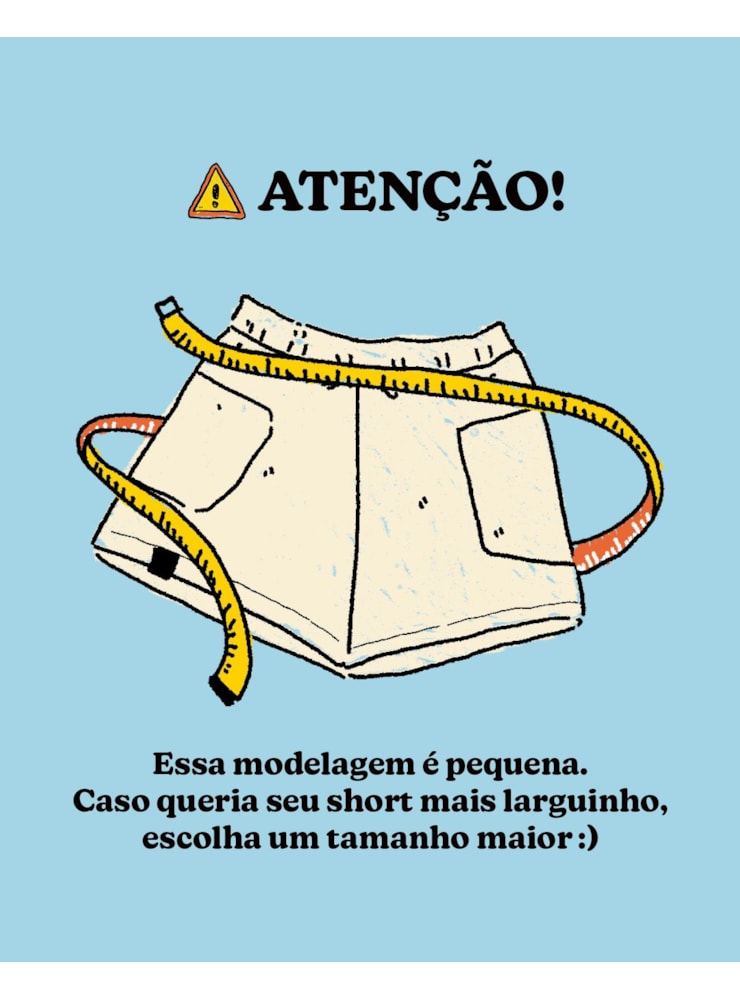 Short Moletom Gato Atrai Sorte - Off-White — imagem 4