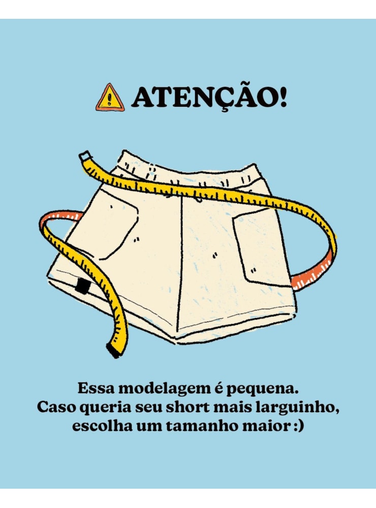 Short Moletom Gato no Limite - Off-White — imagem 3