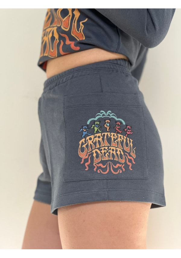 Short Moletom Grateful Dead - Grafite