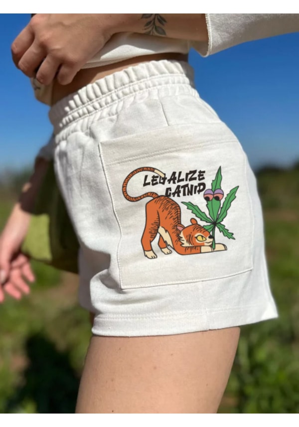 Short Moletom Legalize - Off-White