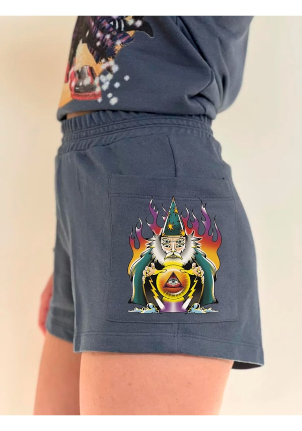 Short Moletom Mago - Grafite