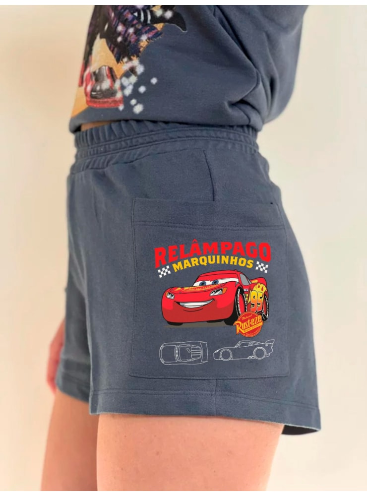 Short Moletom Relâmpago Marquinhos - Grafite — imagem 1