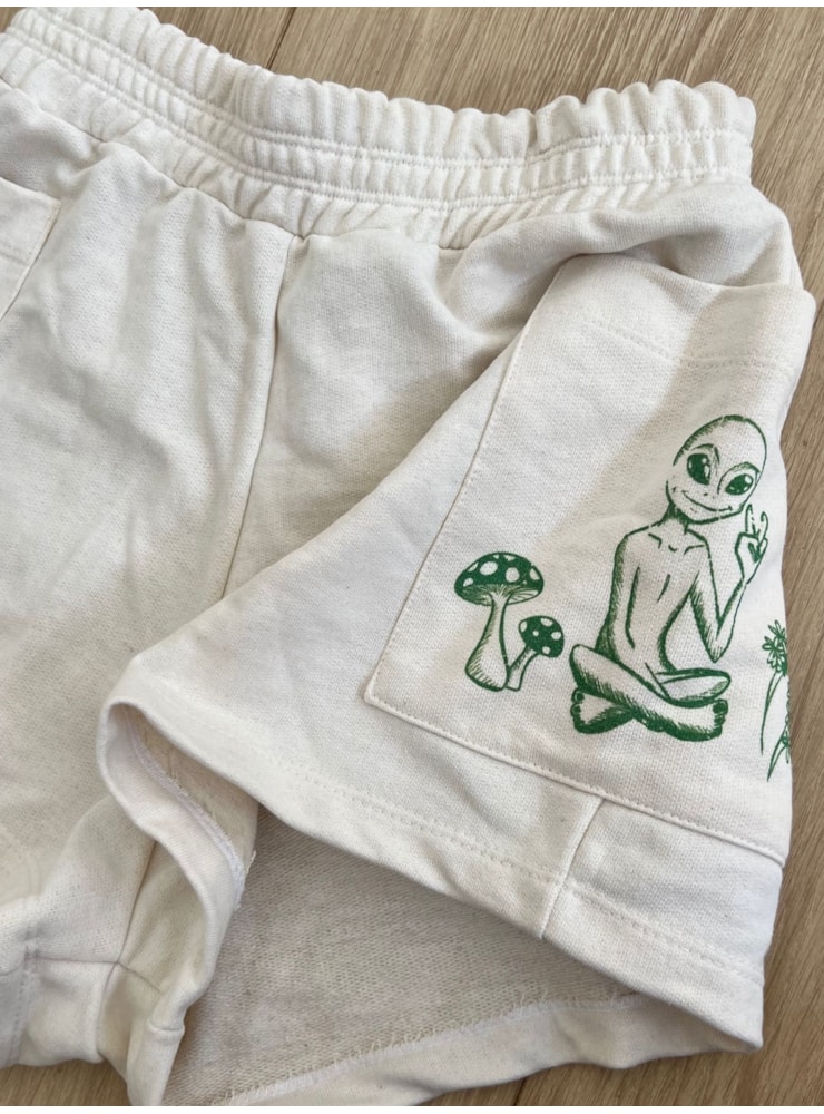 Short Moletom Sociedade Alternativa - Off-White — imagem 4