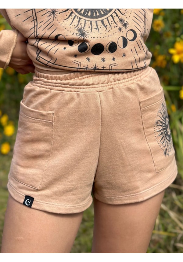 Short Moletom Solar - Capuccino