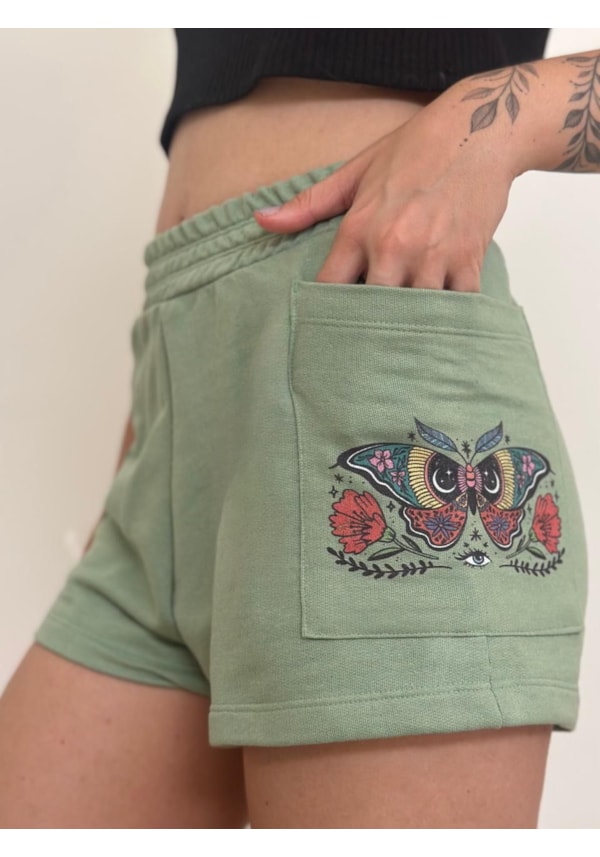 Short Moletom Sunshine - Verde Menta