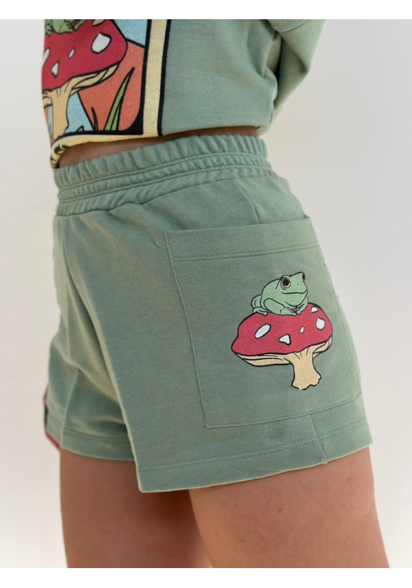 Short Moletom The Frog - Verde Menta