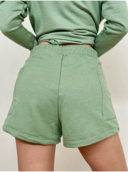 Short Moletom - Verde Menta