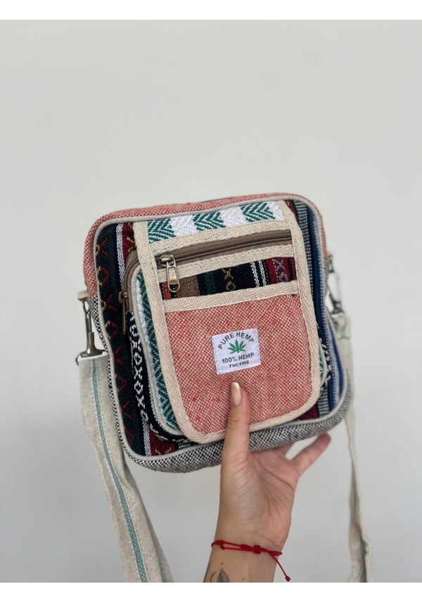 Shoulder Bag Hemp Cânhamo - Gratidão