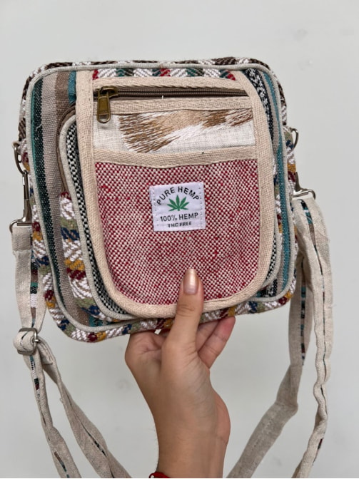 Shoulder Bag Hemp Cânhamo - Gratidão