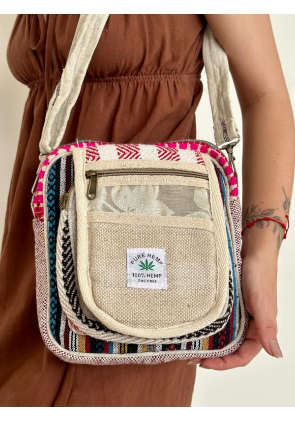Shoulder Bag Hemp Cânhamo - Lavanda