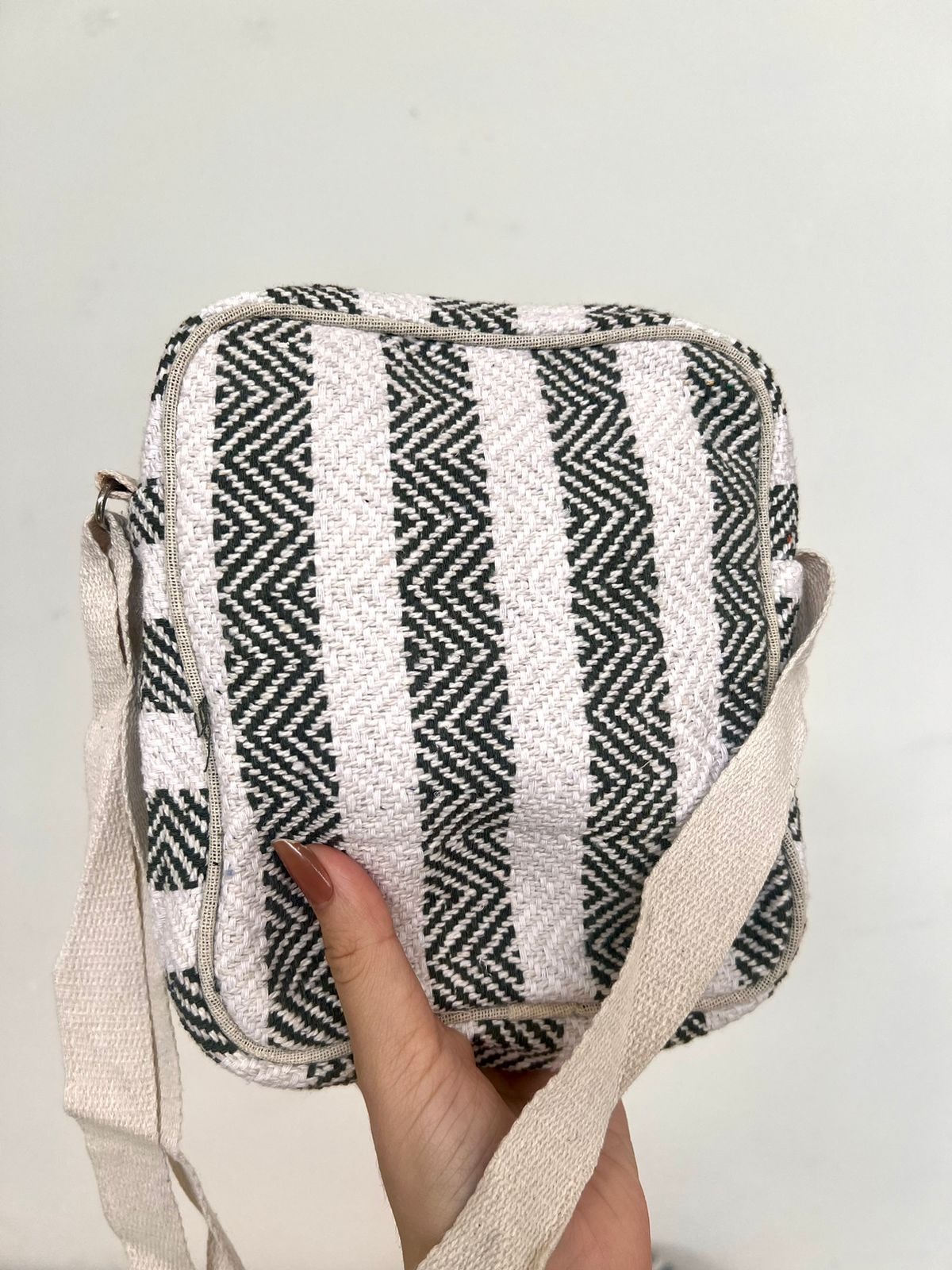 Shoulder Bag Hemp Listras Cânhamo - Musgo — imagem 2