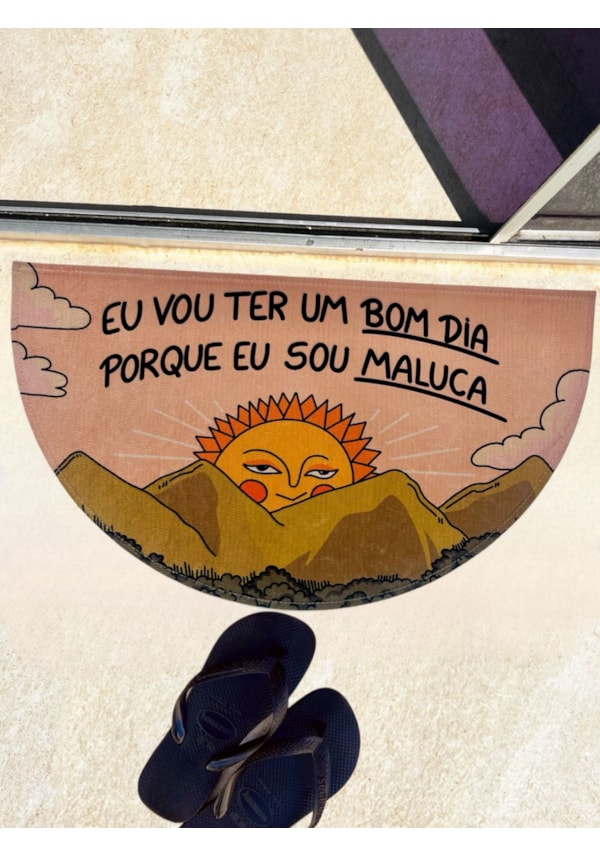 Tapete Sol Bom Dia - Meia Lua
