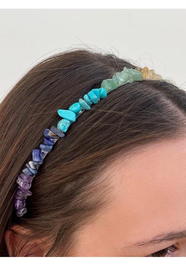 Tiara de Pedrinhas dos Chakras