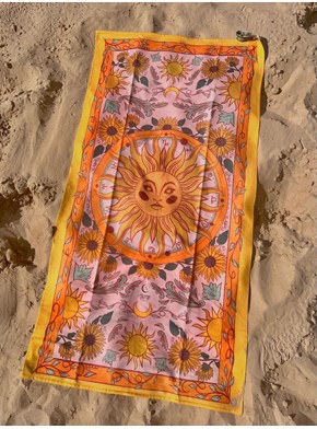 Toalha de Praia - Sol Floral