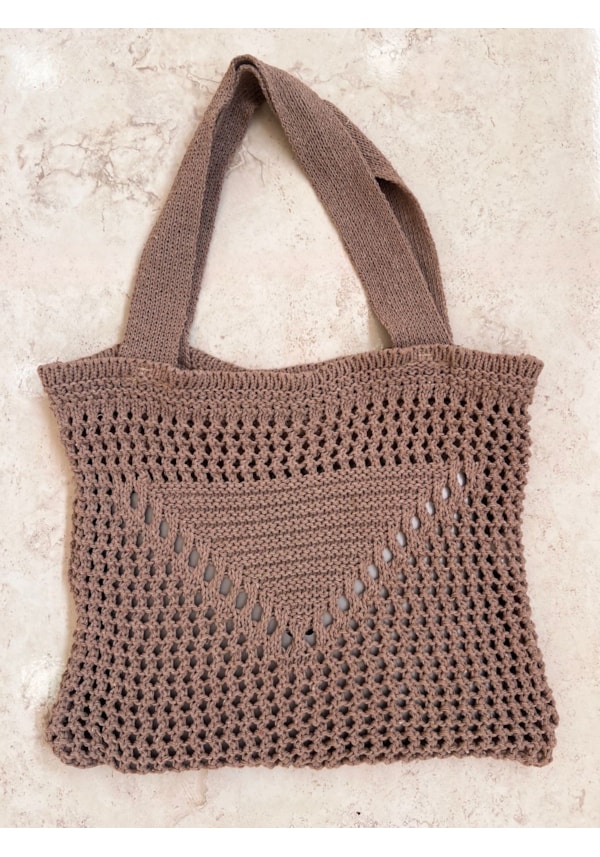 Tote Bag Crochê Areia