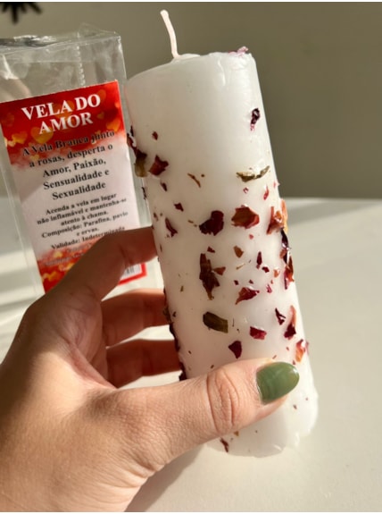 Vela Amor com Rosas