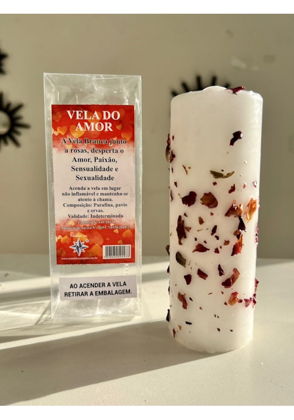 Vela Amor com Rosas