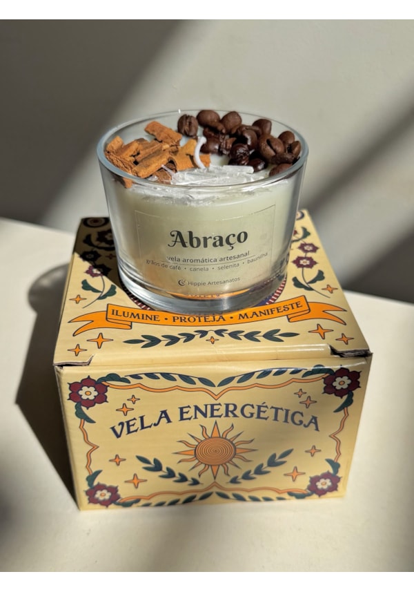 Vela Energética Abraço - Grãos de Café