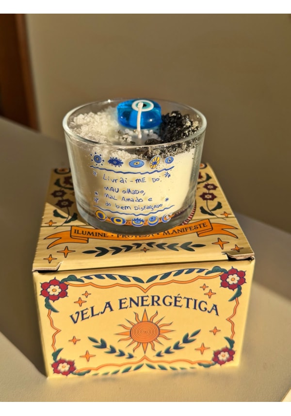 Vela Energética Olho Grego - Sal Grosso e Pirita