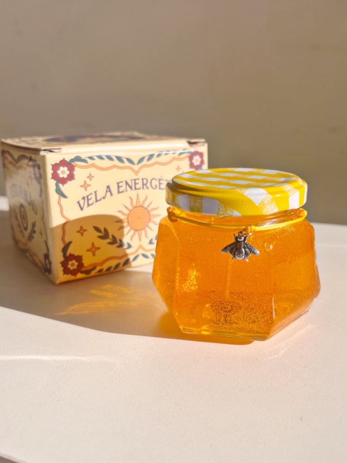 Vela Mel + Pulseira Abelha - Gel 100g — imagem 1