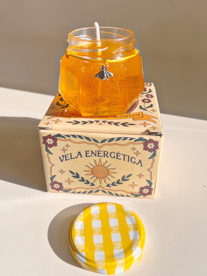 Vela Mel + Pulseira Abelha - Gel 100g — imagem 2