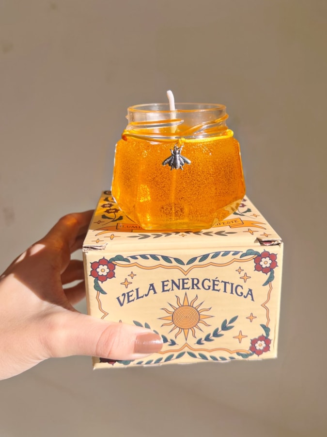 Vela Mel + Pulseira Abelha - Gel 100g — imagem 3