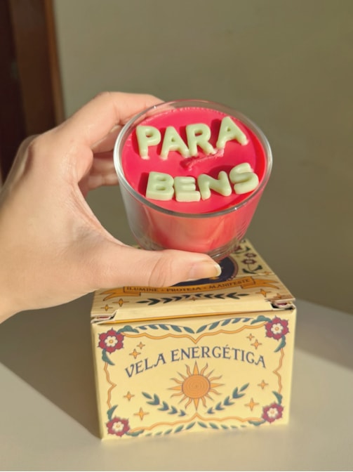 Vela Parabéns - Aroma Morango