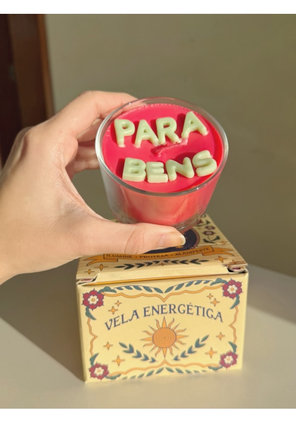 Vela Parabéns - Aroma Morango