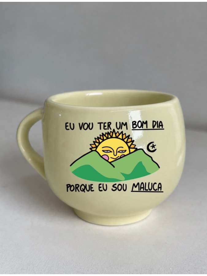 Xícara Abacate - Sol bom dia maluca - 140ml — imagem 2