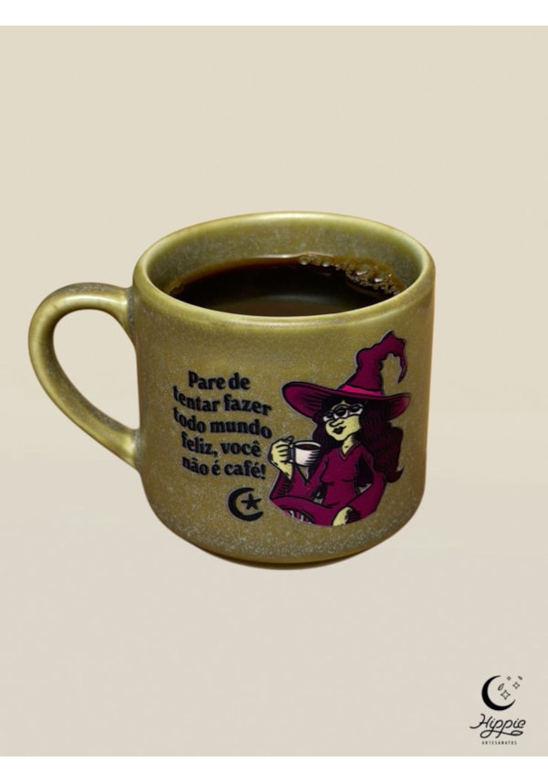 Xícara Musgo Cerâmica - Bruxa Café - 90ml